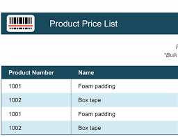 Download your free inventory template for personal or business use. Product Price List