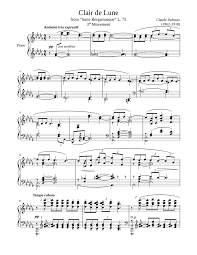 Print And Download In Pdf Or Midi Clair De Lune Claude Debussy 1862 1918 Composed C Piano Sheet Music Classical Piano Sheet Music Free Classical Sheet Music