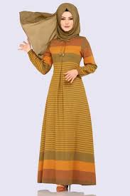 Modaselvim Elbise A Pileli Tesettur Elbise Bgz2028 Hardal Muslim Outfits Dresses Hijab Style Dress