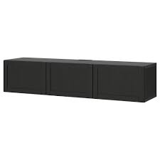 Ikea Besta Meuble Tele Avec Portes Brun Noir Hanviken Brun Noir Tv Unit Tv Bench Wall Mounted Tv Unit