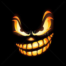 Curved lines are favored over straight edges. Scary Jack O Lantern Vector Illustration C Ori Artiste 258624 Stockfresh