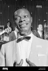 Nat King Cole performing in Chicago, June 1954 Stock Photo