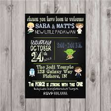 Digital Star Wars Chalkboard Style Baby Shower Invitation Printable Star Wars Baby Shower Star Wars Baby Printable Baby Shower Invitations