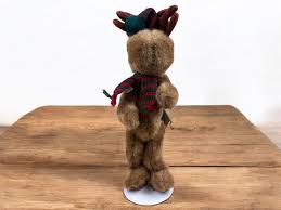 Boyd's Bear 18” Christmas Moose With Hat And Scarf 1985-1996 #1364 Retired 