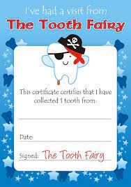 Tooth fairy certificates are received by the children when they lose their first teeth and put it under the pillow: Easy Tooth Fairy Ideas Tips For Parents Free Printables