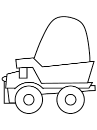 To make a puzzle, print 2 copies, cut one into 6 pieces and match to the other. Dump Truck Colouring Page Coloring Library