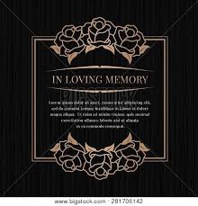 Elegant gold dove in loving memory memorial invitation. Loving Memory Banner Vector Photo Free Trial Bigstock