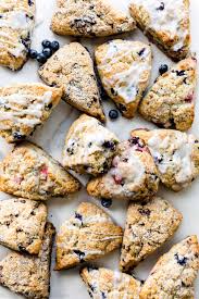 Glazed Lemon Blueberry Scones Sally S Baking Addiction