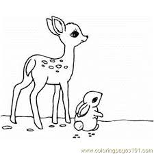 Each printable highlights a word that starts. Deer And Rabbit Coloring Page For Kids Free Deer Printable Coloring Pages Online For Kids Coloringpages101 Com Coloring Pages For Kids