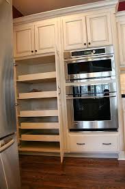 Pantry Next To Wall Oven Exact Same Layout In The New House Will Do Same Sliding Shelves With Pantry Wall Wall Oven Kitchen Design