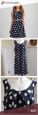 Dress Barn Polka Dot Navy Dress Size 22 Dress Barn Dresses Navy Dress Shopping Womens Dresses