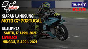 Quartararo unggul satu poin atas francesco bagnaia dari tim ducati yang turun ke posisi kedua. Jadwal Siaran Langsung Moto Gp Minggu Ini Gp Portugal Seri 3 2021 Live Trans 7 Youtube