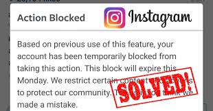 Instagram Action Blocked Like And Follow Blocks Solutions Balkan Social Media Marketing