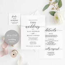 Printable Wedding Invitation Template Wedding Invitation Etsy Wedding Invitations Printable Templates Printable Wedding Invitations Wedding Invitation Templates