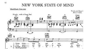 New York State Of Mind Sheet Music Billy Joel Billy Joel Sheet Music Music
