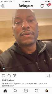 Baby Boy Tyrese Is Off Dat Good Powda Again Said He Tupac Long Lost Son From Sperm Bank