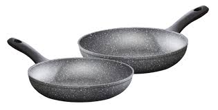 Pro Chef Ckw1852ge 2pc Forged Aluminium Fry Non Stick Soft Grip Long Handle Marble Coating Pressed Induction Base 24cm 28cm Black And White 2 Piece Pan Set Buy Online In