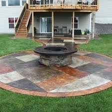 Patio Ideas With Square Fire Pit Pergola Square Concrete Fire Pit Fire Pits Design Amazing Concrete Pat Patio Pavers Design Concrete Patio Designs Budget Patio
