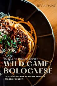 Check spelling or type a new query. Wild Game Bolognese Reckoning