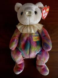 Beanie Baby Happy Birthday Bear Ty Beanie Baby June The Birthday Bear Retired 2001 W Tag 8 A7 Ebay Original Beanie Babies Ty Beanie Baby Beanie