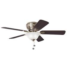 If you are looking to purchase a hampton bay fan, that is often the best place to find these particular fans. Hampton Bay Hawkins Ii 44 In Led Brushed Nickel Ceiling Fan With Light Yg204c Bn The Home Depot
