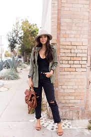 Green Army Jacket For A California Winter With Love From Kat California Outfits Army Jacket Outfits California Style Outfits