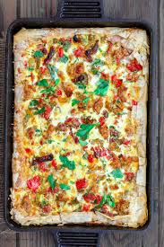 Mix with 50 grams of sugar, vanilla, crumbled yeast and 2.5 dl of lukewarm. Italian Style Breakfast Strata Recipe With Fillo Crust Video The Mediterranean Dish