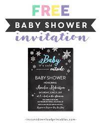 Free Printable Editable Pdf Baby Shower Invitation Diy Chalkboard Blue Baby It S Cold Outside Winter Instant Download Edit In Adobe Reader Instant Download Printables