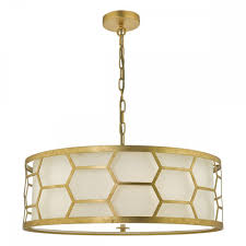 Dar Eps0412 Epstein 4lt Pendant Gold With Ivory Shade Frosted Glass Diffuser Ideas4lighting
