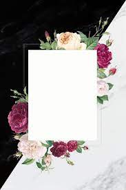 Rectangular Frame Decorated With Roses Illustration Free Image By Rawpixel Com Adj Donlay Photo Frame Wallpaper Floral Poster Flower Background Wallpaper
