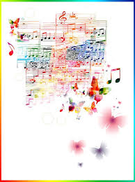 Design Art Floral Pattern Background Musique De Fond Partition Musique Affiche