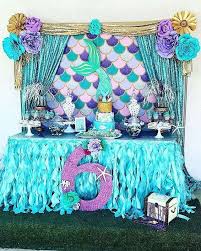 Did you scroll all this way to get facts about mermaid theme party decorations? Mermaid Birthday Party Ideas Photo 1 Of 6 Mermaid Theme Birthday Party Mermaid Birthday Party Decorations Mermaid Theme Party