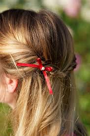 Accessoire cheveux noeud rouge Made in France - Chérie et Dandy