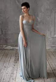 Color Is Beautiful Love That It Has Straps Molded Bra Cups Not Really My Thing Though Bohemian Bridesmaid Dress Grey Wedding Dress Boho Wedding Dress
