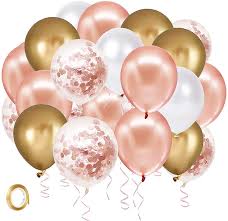 Html color codes, color names, and color chart with all hexadecimal, rgb, hsl, color ranges, and swatches. Amazon Com Rose Gold Confetti Latex Balloons 60 Pack White Gold Balloon 12 Inch Birthday Balloons With Gold Ribbon For Party Wedding Bridal Shower Decorations Health Personal Care