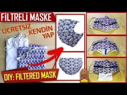Filtreli Maske Nasil Yapilir How To Make Filtered Mask Dikis Hocam Youtube Dikis Maskeler Orgu Motifleri