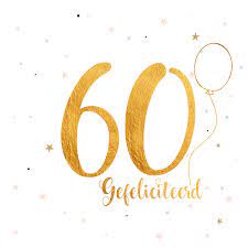 Verjaardagskaart Happy 60 Jaar Kaartje2go