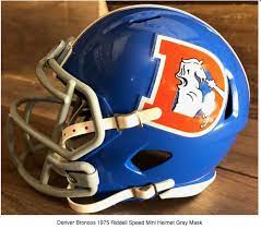 Denver Broncos Throwback Riddell Mini Football Helmet 417 Helmets Football Helmets Mini Football Helmet Nfl Football Helmets