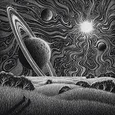 Surrealism On Instagram Unity Swipe For Colour By Justin Estcourt Jetsyart Black And White Art Drawing Consciousness Art Surreal Art