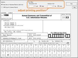First one can use it as a form itself. Ezw2 Software How To Print 1096 Form For Irs
