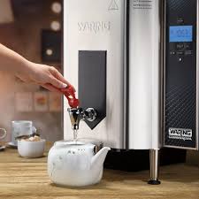 Maybe you would like to learn more about one of these? Waring Commercial Silver 160 Cup 10 Gal Hot Water Dispenser 120 Volt 5 To 20 Plug Pip Hardware