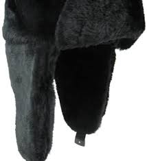 Dank der soliden konstruktion steht der ständer mit deckel stabil und ohne umzukippen, ihr etwas größerer kopf macht den stock auch von oben greifbar. Amazon Com Dakota Dan Trooper Faux Full Fur Ear Flap Hat W Faux Fur Lining Black Black Clothing