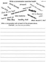 This worksheet is an excellent resource to get your child thinking, improve their writing skills and build their vocabulary. 8 Health Problems Symptoms And Illnesses Vocabulary Exercises