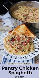 Pantry Chicken Spaghetti Recipe Chicken Spaghetti Chicken Spaghetti Recipes Recipes