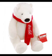 Coke and the environmental group world wildlife fund (wwf) have joined together to promote the arctic home project, which will involve turning 1.4 billion coke cans white, emblazoned with the image of a mother polar bear and her cubs pawing through the arctic. Coca Cola 10 Sitting Plush Bear With Scarf Coca Cola Store