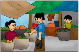 Gambar vektor tangan digambar penangkap mimpi dengan bulan sabit. 40 Gambar Jual Beli Di Pasar Kartun Terbaik Kumpulan Gambar Iklan Terbaru