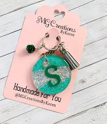 Monogram Keychain Name Keychain Name Purse Tag Custom Name Keyring Name Tag Name Zipper Pull Backpack Tag Monogram Keyring In 2020 Monogram Keychain Keychain Resin Jewelry Diy