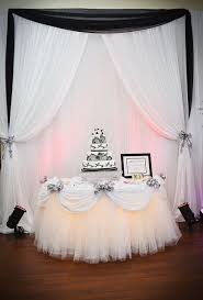 Black And White Backdrops For Events Black And White Cake Table Decor By Sbd Events Wedding Cake Table Cake Table Decorations Birthday Cake Table Decorations