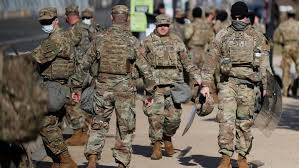 Of the close to 26,000 national guard troops sent to the capitol following the riots earlier this month, 15,000 are expected to be sent home in the coming members of the national guard march by union station during the inauguration of joe biden as us president in washington, dc, on 20 january 2021. M Gldfvcubybam