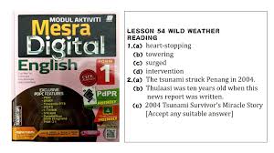 Answers For Modul Aktiviti Mesra Digital English Form 1 Lesson 54 55 56 58 59 Youtube